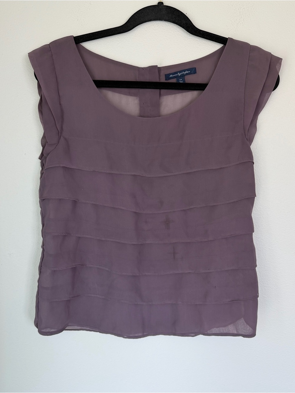 Y2K American Eagle Layered Silky Coquette Preppy Fairy Top Vintage Party Sheer